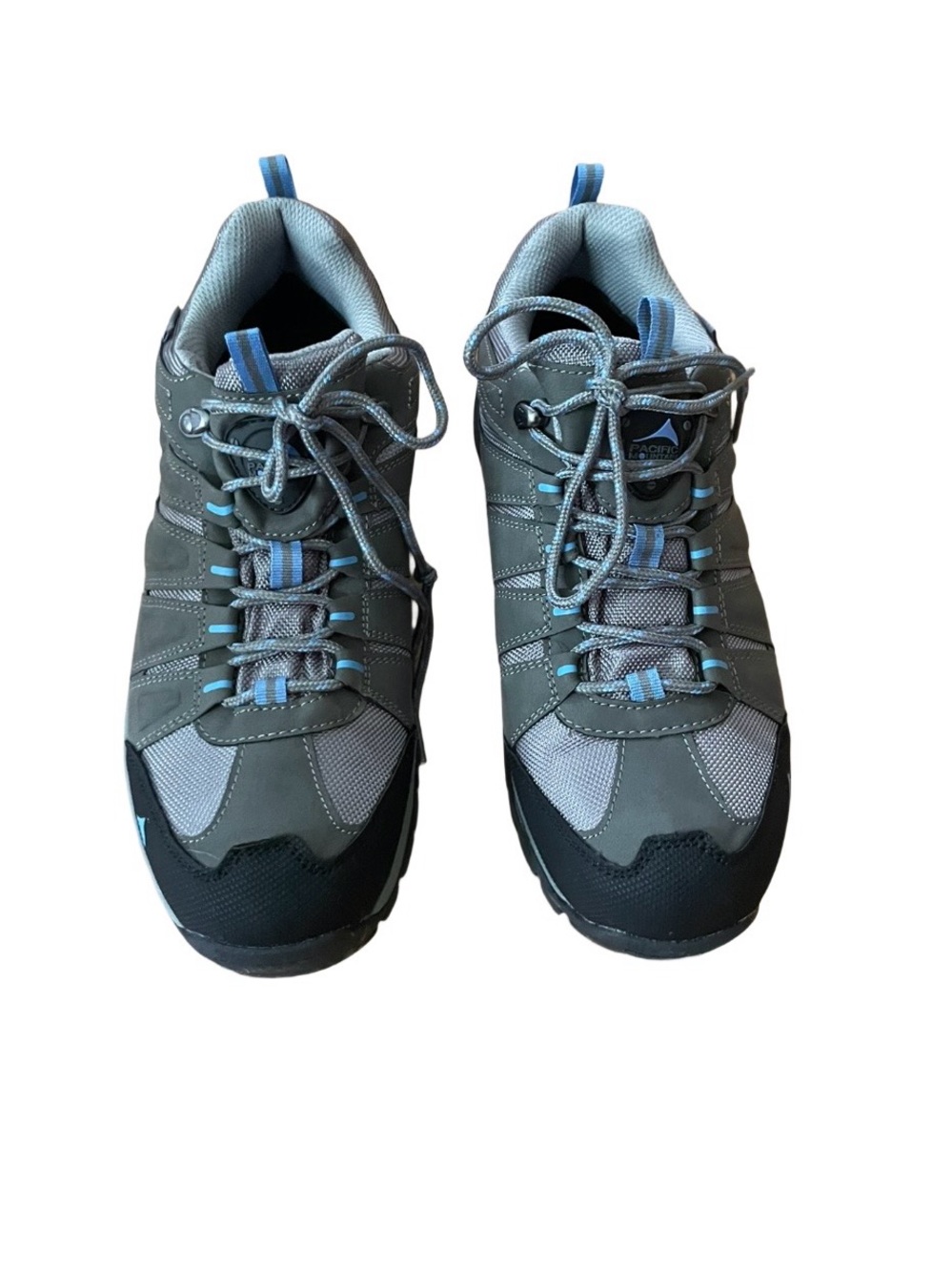 Pacific Mountain Gray and Light Blue Women's Athletic/Hiking Shoes